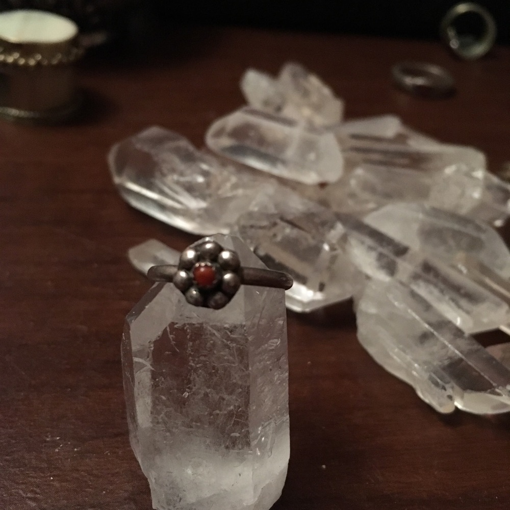 Flower Native American Ring Size 4.5 4.75